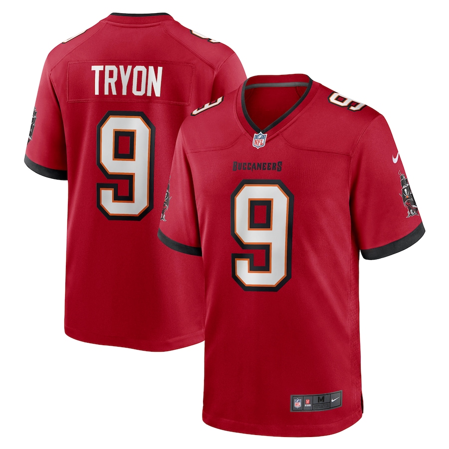 Mens Tampa Bay Buccaneers #9 Joe Tryon Nike Red 2021 NFL Draft First Round Pick No. 32 Game Jersey